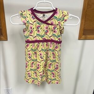 Tea Collection Yellow and Purple Floral Top